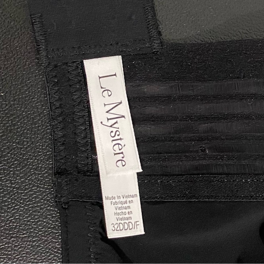 Le Mystere New T Shirt Bra Back Smoother Underwire Second Skin Black Size 32F - Picture 11 of 13